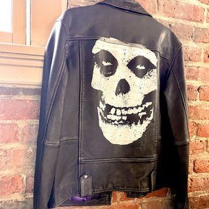 John Varvatos - LEATHER MISFITS BIKER JACKET (M)